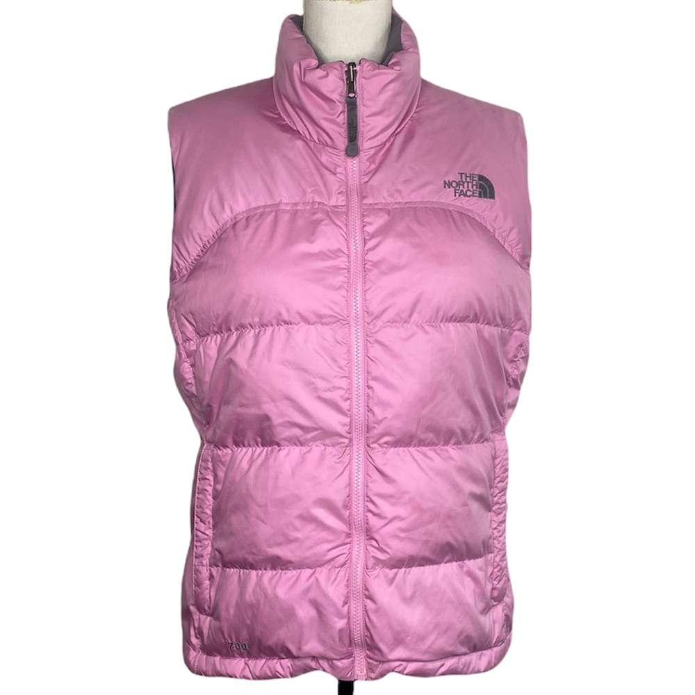 The North Face 700 Goose Down Full Zip Pink Puffer Vest